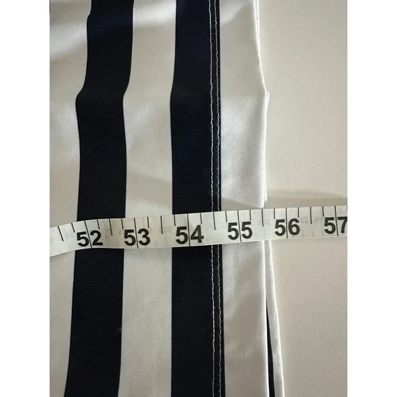 Dudley Stephens Madaket Maxi in Navy Cabana Stripe Sz S Belted Polo Collar Luxe - Picture 7 of 13